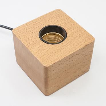 Wood Light Base With Screw Socket